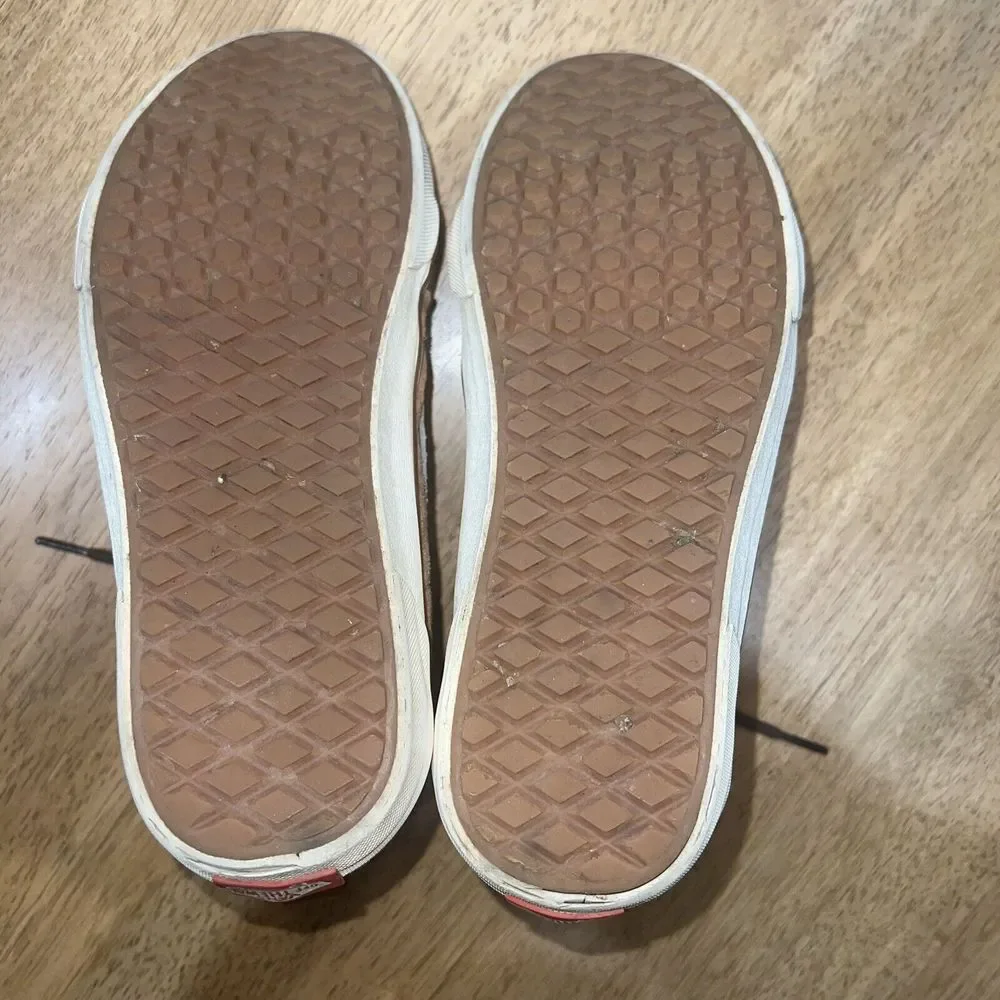 Vans Tan Suede High-Top Sneakers with Red Plaid Lining